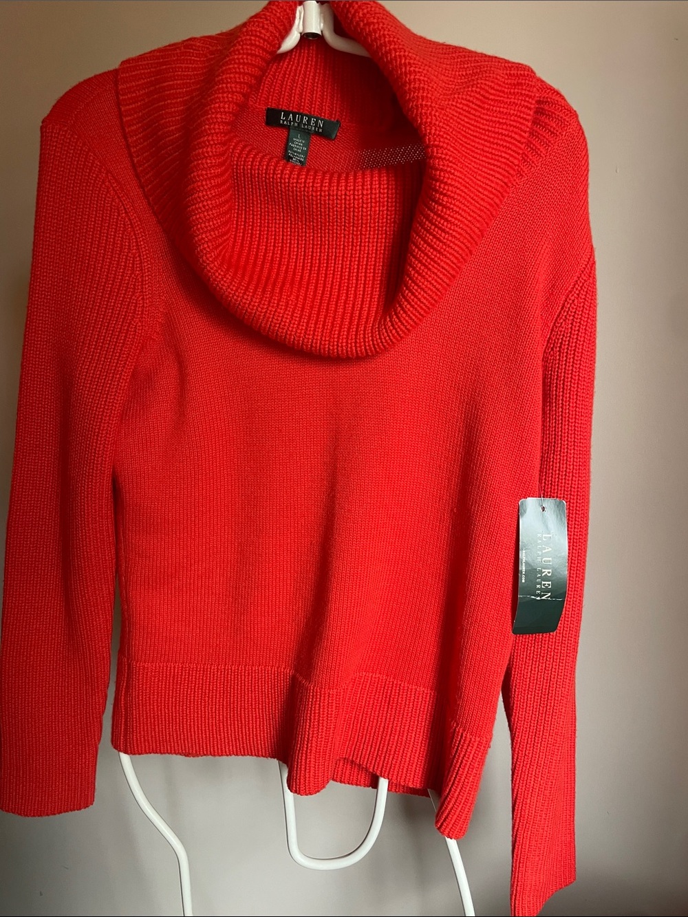 Lauren Ralph Lauren orange Cowlneck Sweater